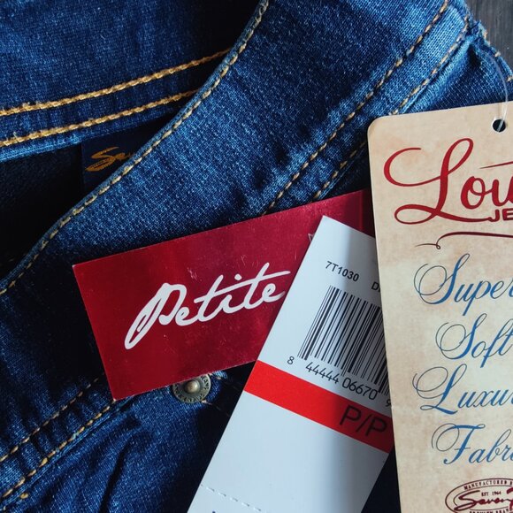 NWT Women's Seven7 Jeans Lounge Jeggings Indigo Dark Wash Knit Denim Size P/P - Picture 11 of 12